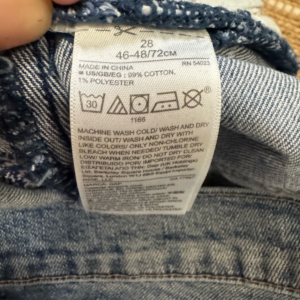Gap 1969 Blue Floral Embroidered Jeans women’s size 28 - Picture 8 of 12
